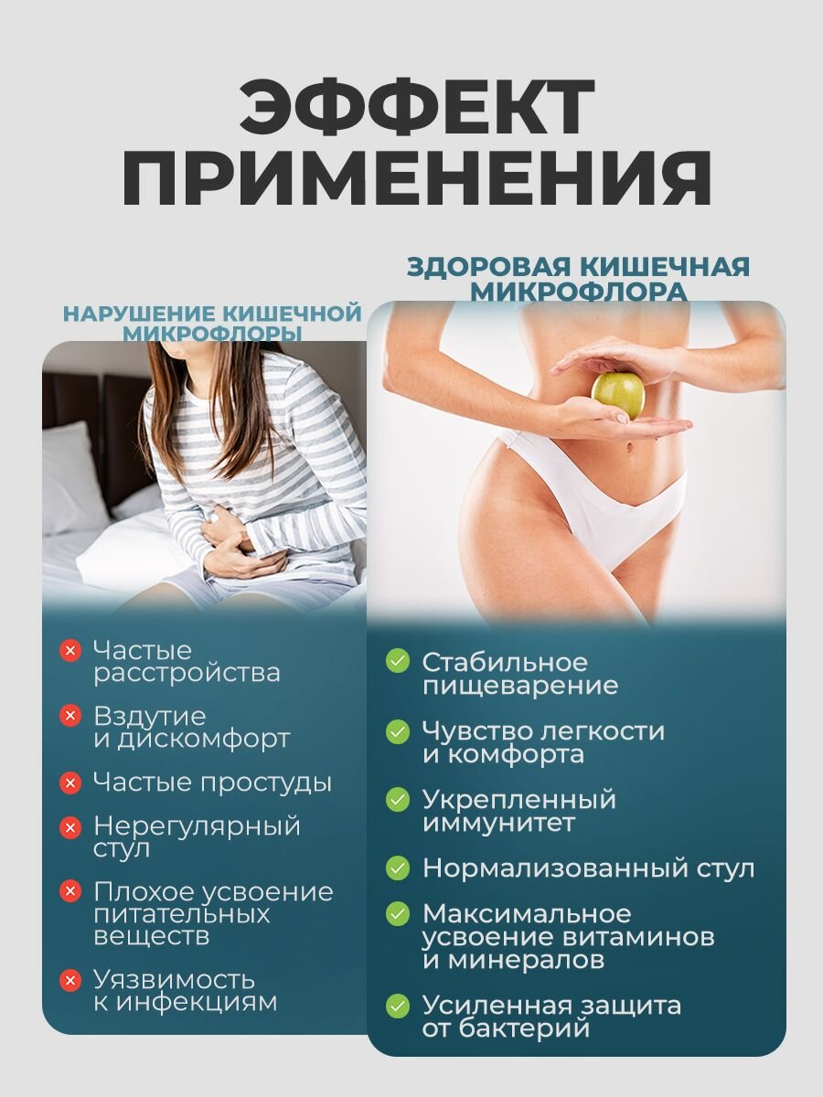 Изображение Пробиотики + пребиотики для взрослых, восстановление микрофлоры 570 мг Qeep 30 капсул