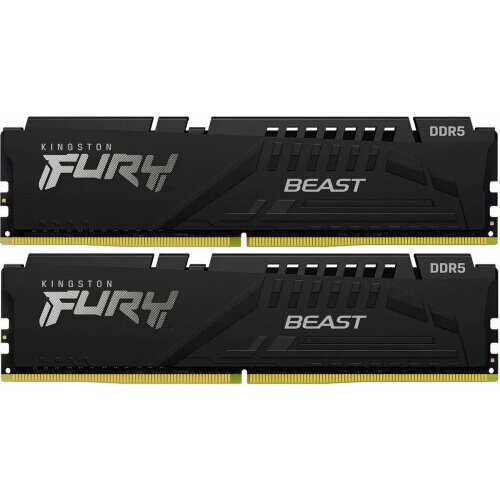 Оперативная память Kingston DDR5 DIMM 64Gb 2x32Gb 6400Mhz PC-51200 FURY Beast Black EXPO CL32 14V KF564C32BBEK2-64 3994800₽