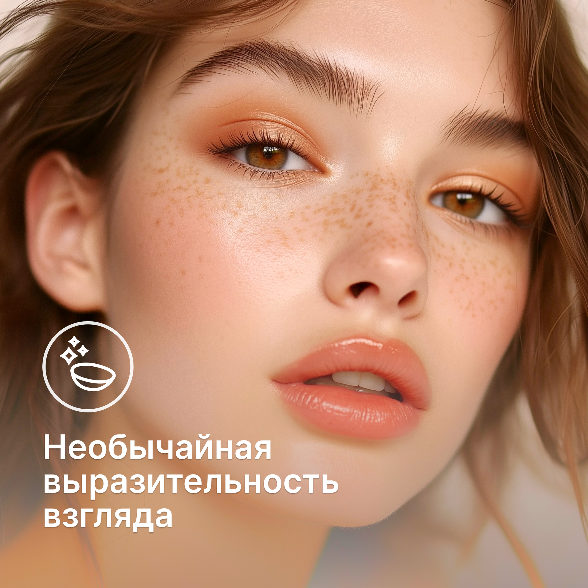 Изображение Цветные контактные линзы Офтальмикс Colors New (2 линзы)-6.00 R.8.6 Hazel(Мускатный орех)
