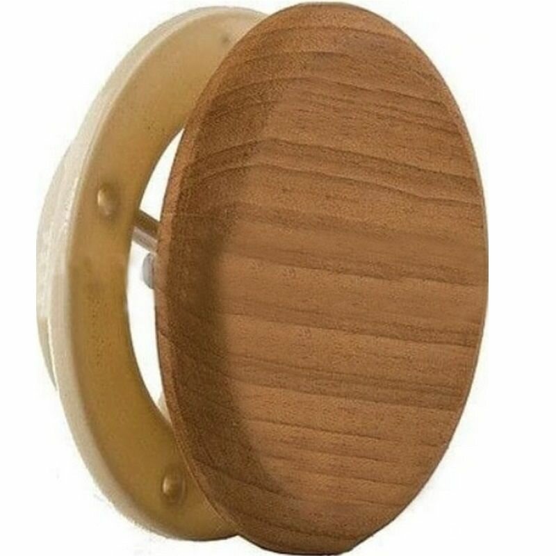 Вентиляционная заглушка для бани 212F D125 мм термированная древесина  Thermo wood  IRON