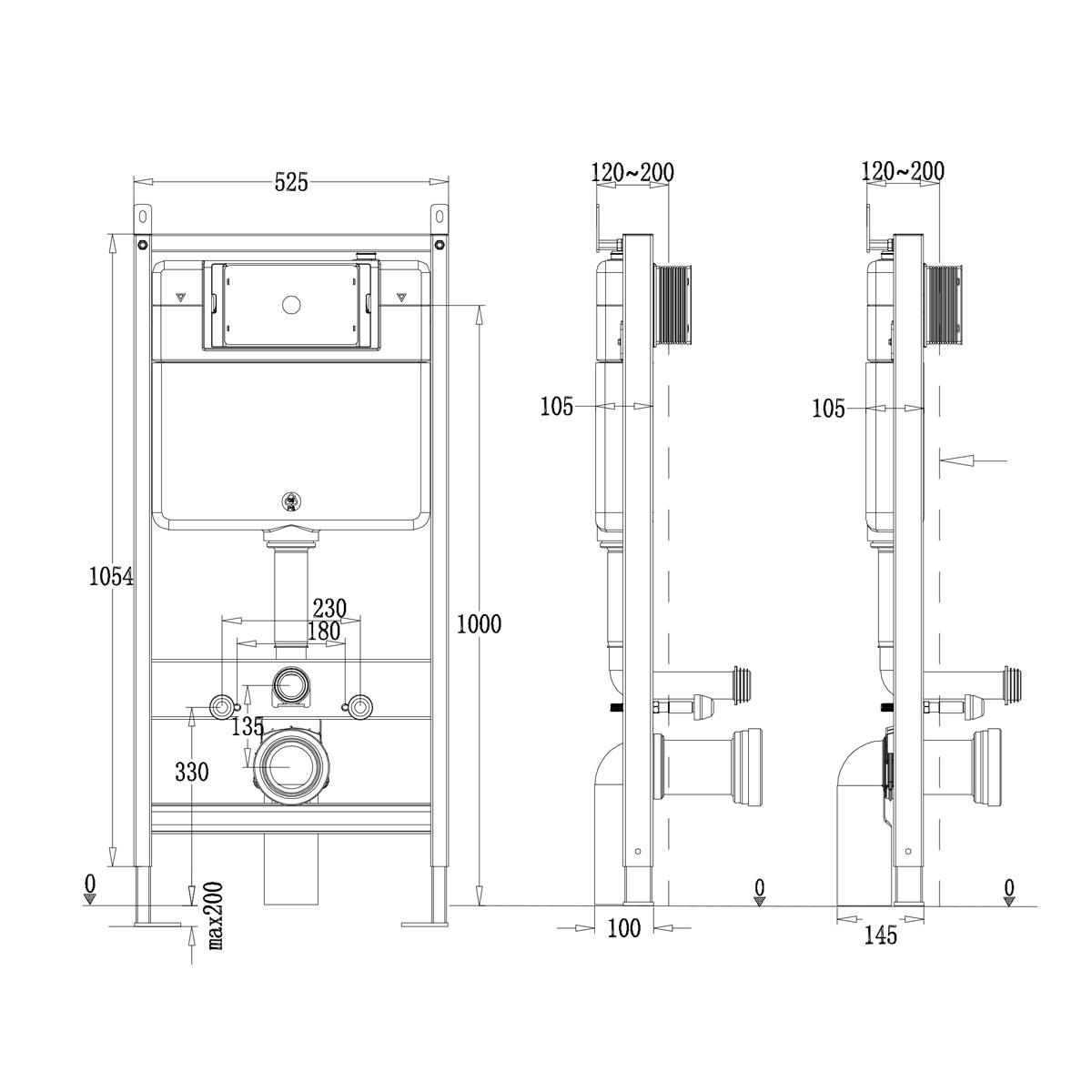 Комплект Point инсталляция Элемент П PN45121 + кнопка Point Венера белая/хром (PN44071WC) + унитаз Point Веста - фото №2