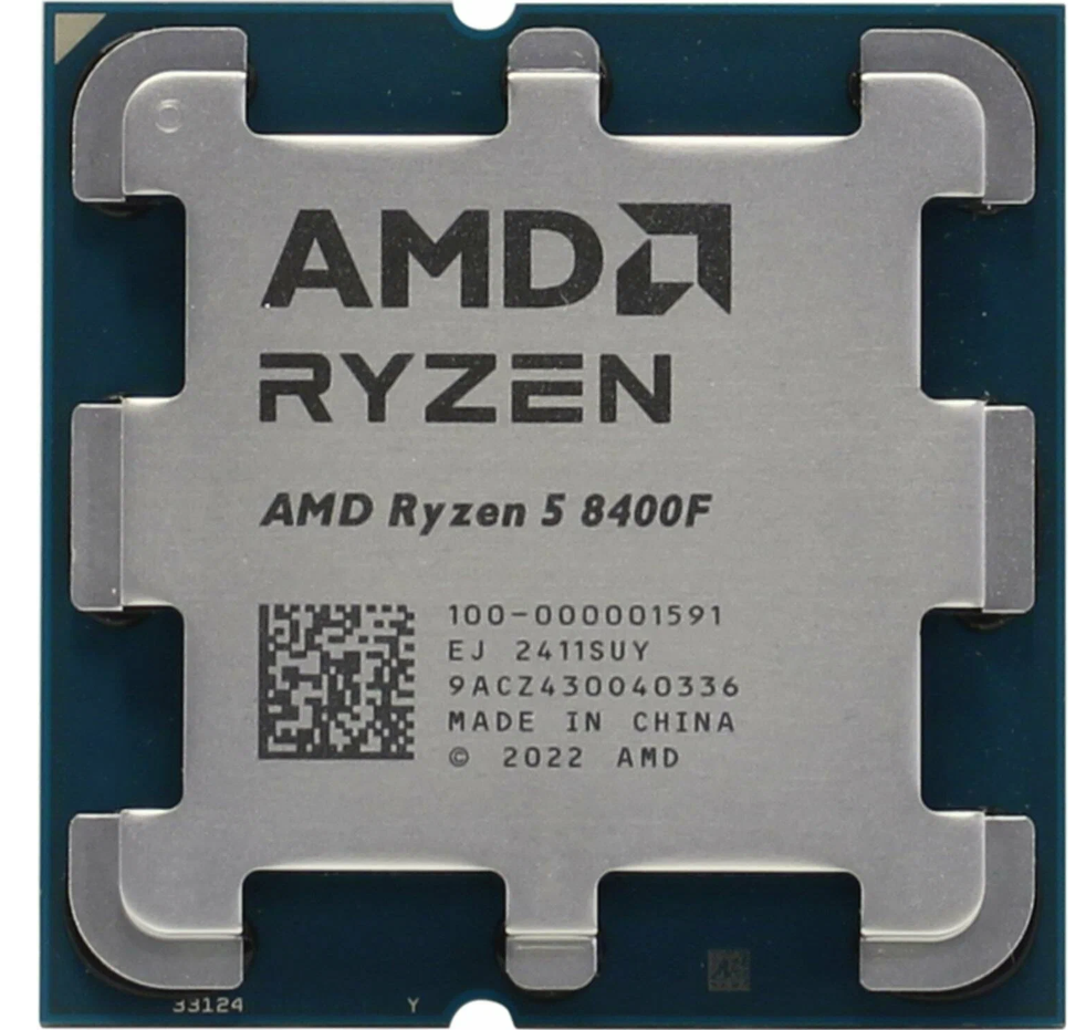 Центральный процессор AMD Ryzen 5 8400F, 6 ядер 12 потоков, 4200-4700 МГц, (100-000001591) AM5, OEM без кулера — фото 1