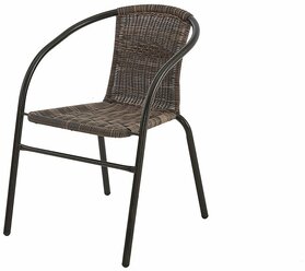 Стул с подлокотниками Hoff Tiffany, 53х73х59 см, искусственный ротанг, цвет коричневый