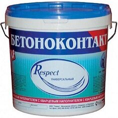 Бетонконтакт Germes Respect 3.5кг Универсальный, Адгезионный, Розовый / Гермес Респект.