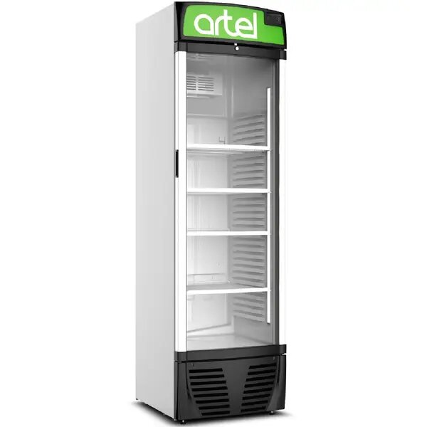 Витринный холодильник Artel HS 520SN, Металл, динамическое охлаждение, зона свежести, 3 г, Отсутствует