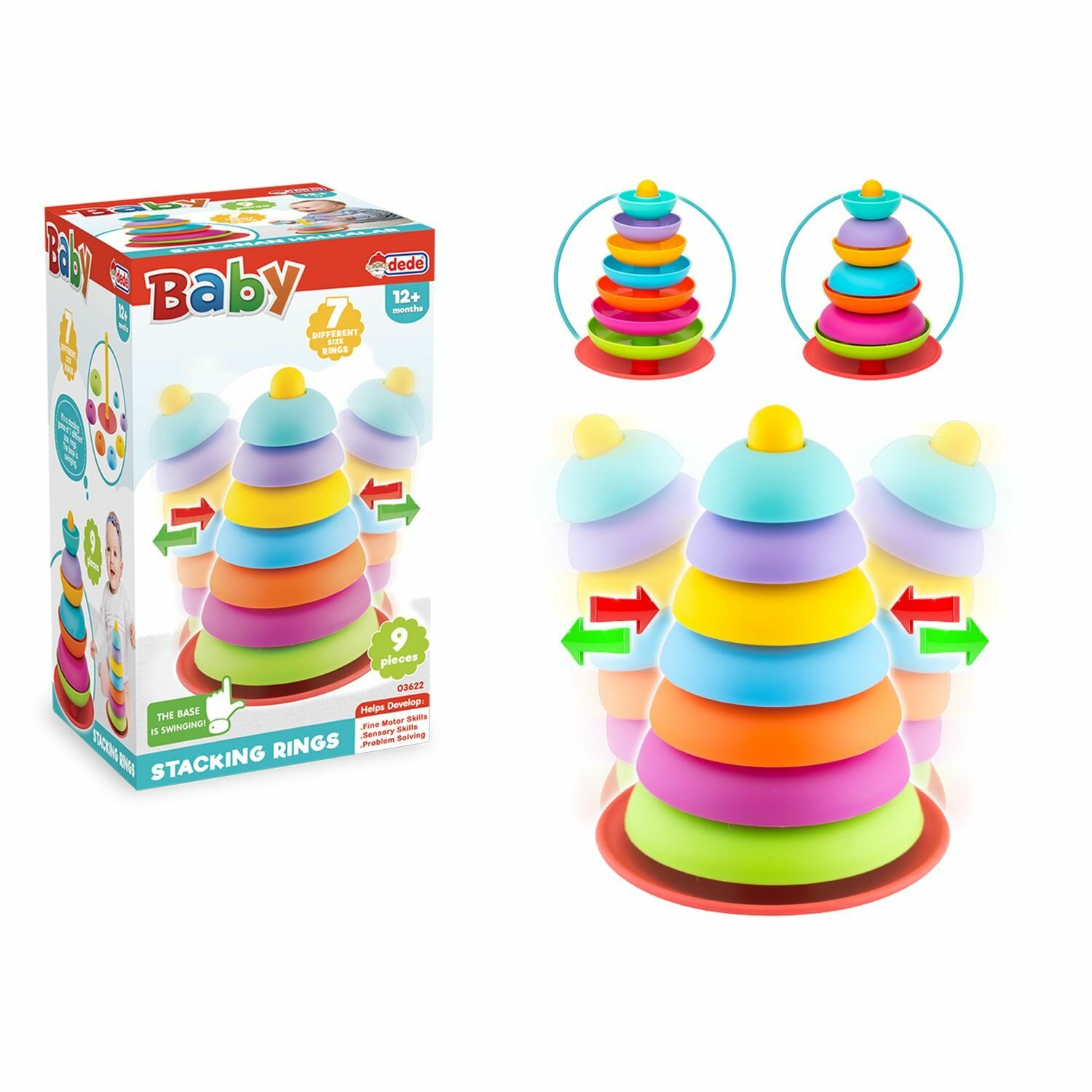 Логическая пирамидка, Тарелочки-неваляшки — фото 1