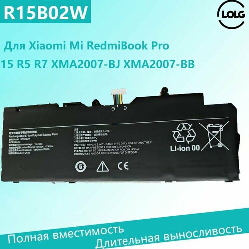 Новый аккумулятор для ноутбука R15B02W 4ICP66873 для Xiaomi Mi RedmiBook Pro 15 R5 R7 XMA2007-BJ XMA2007-BB 152 В 4400 мАч 6688 Втч 3555₽