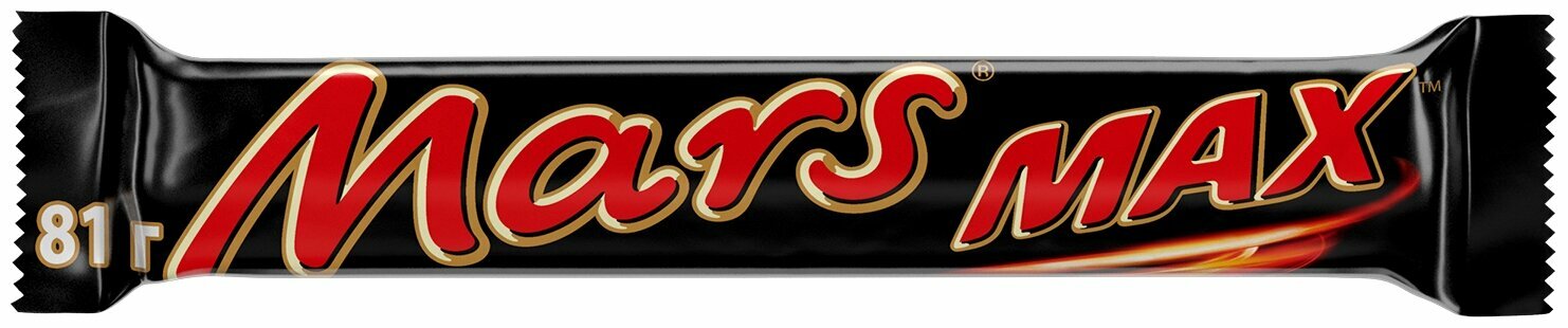 Батончик Mars Max, молочный шоколад, карамель, нуга, без консервантов, 81 г — фото 1