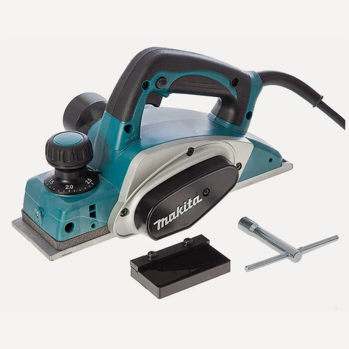 Изображение товара Рубанок электрический Makita KP0800, мощность 620Вт, зеленый, ширина строгания 82мм