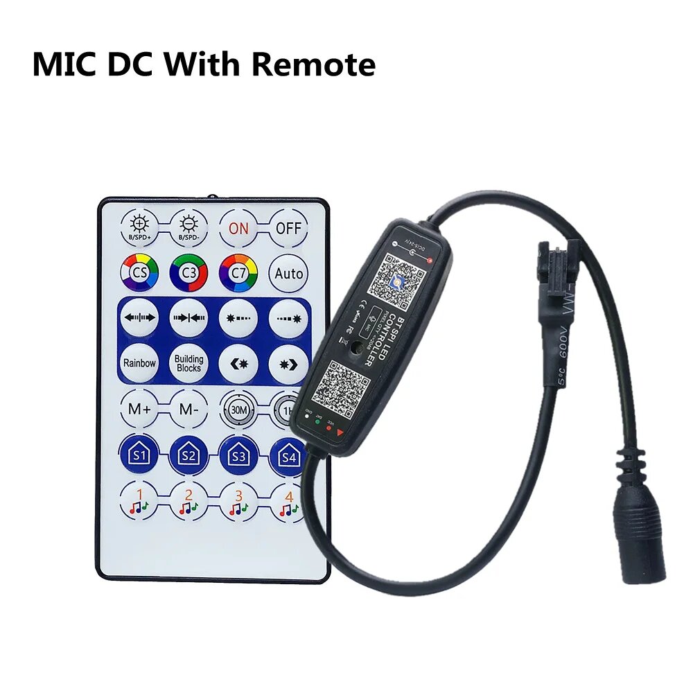 HERULED RGB контроллер для светодиодной ленты Bluetooth, DC With Remote