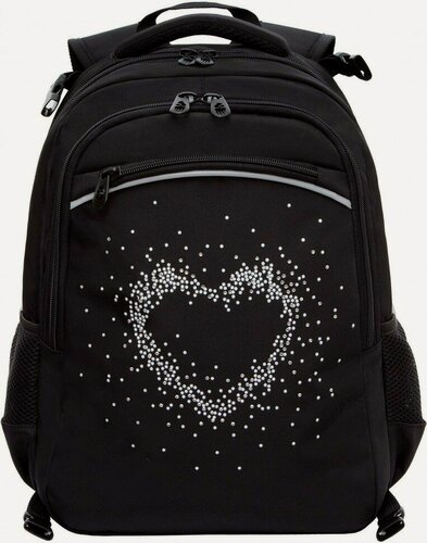 Изображение товара Рюкзак школьный GRIZZLY с мешком RG-569-1/1 черный - белый