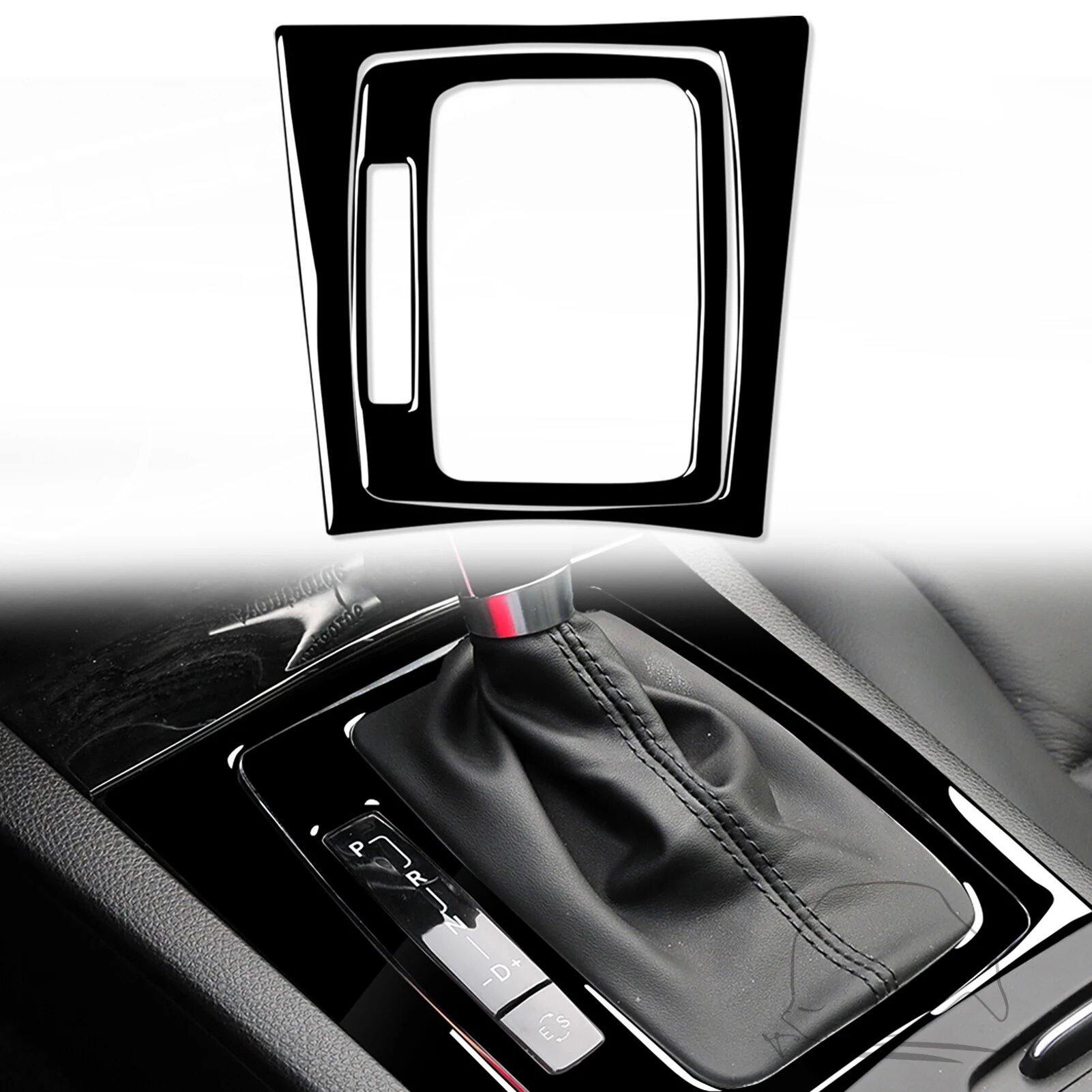 Для Mercedes W204 C Class 2007-2013 аксессуары автомобильный глянцевый фортепиано черный интерьер рама переключения передач коробка для хранения отделка наклейка, LHD