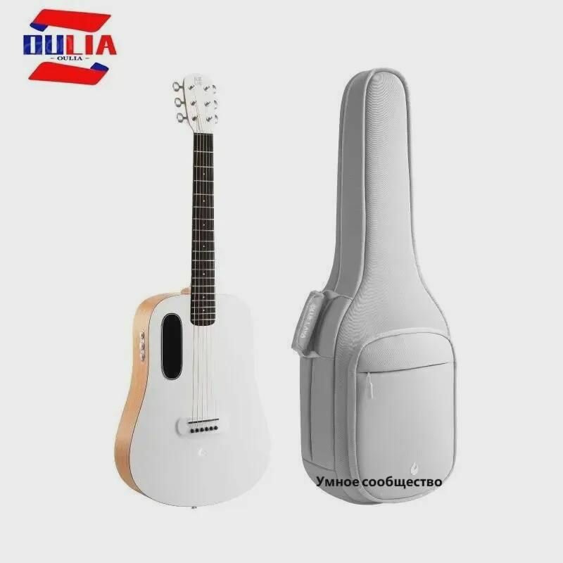 BLUE LAVA Original FreeBoost / Трансакустическая гитара / с чехлом(Airflow Bag), цвет белый
