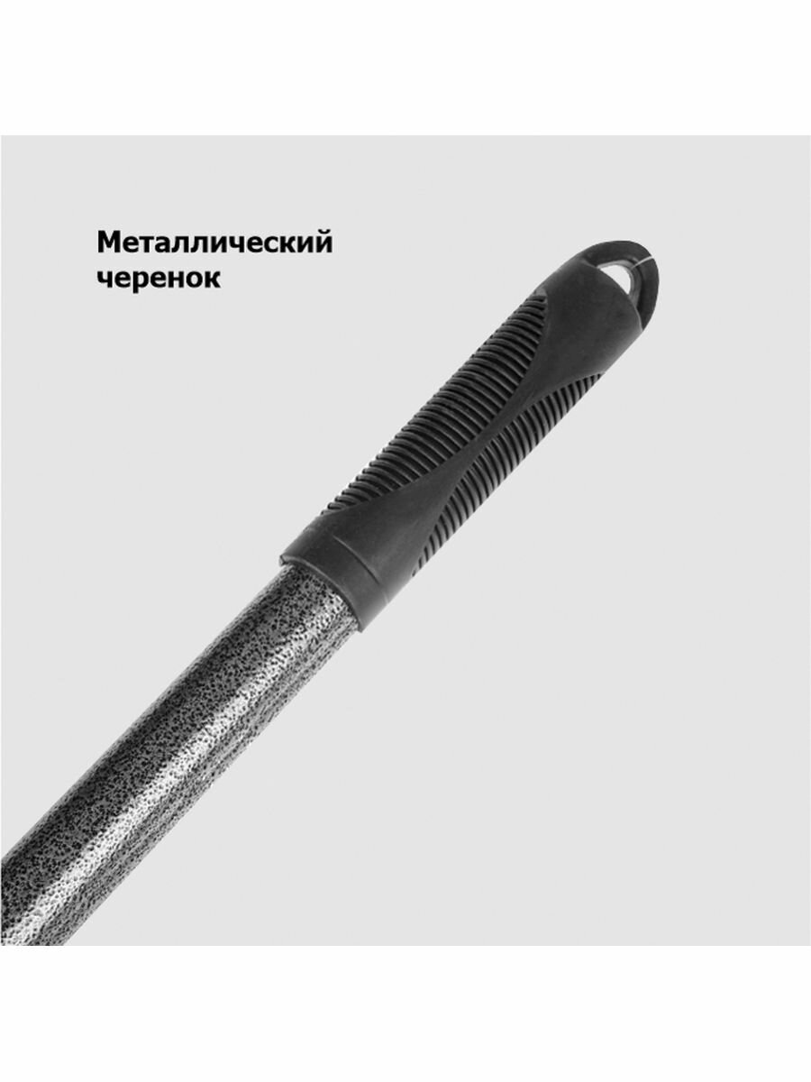 Грабли 14-зубые витые из рельсовой стали с металлическим черенком 'Урожайная сотка' — фото 1