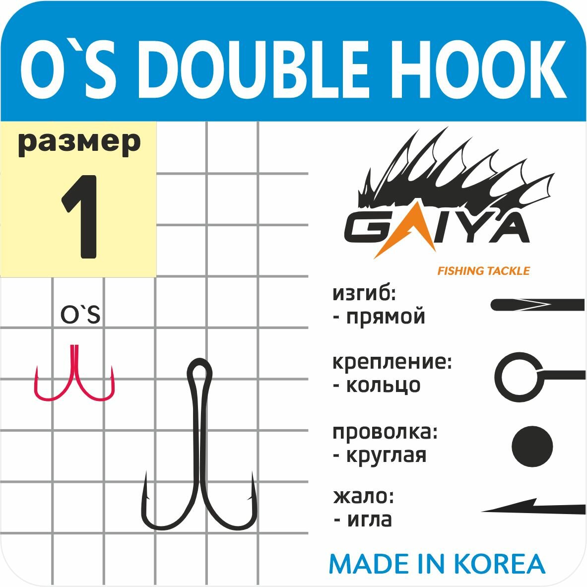 Двойник GAIYA OSHAGNESSY DOUBLE black nickel № 1 (50 шт.)