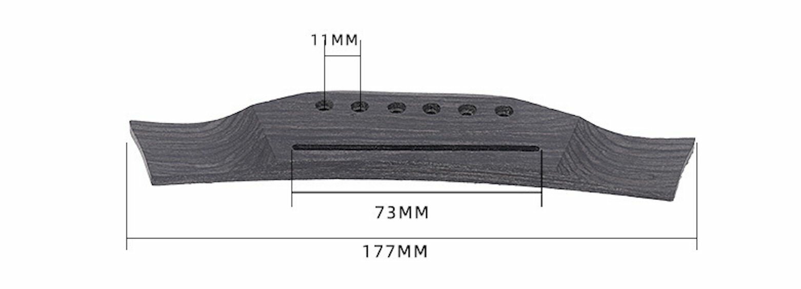 Подставка для струн (бридж) для акустической гитары. Палисандр. — фото 1