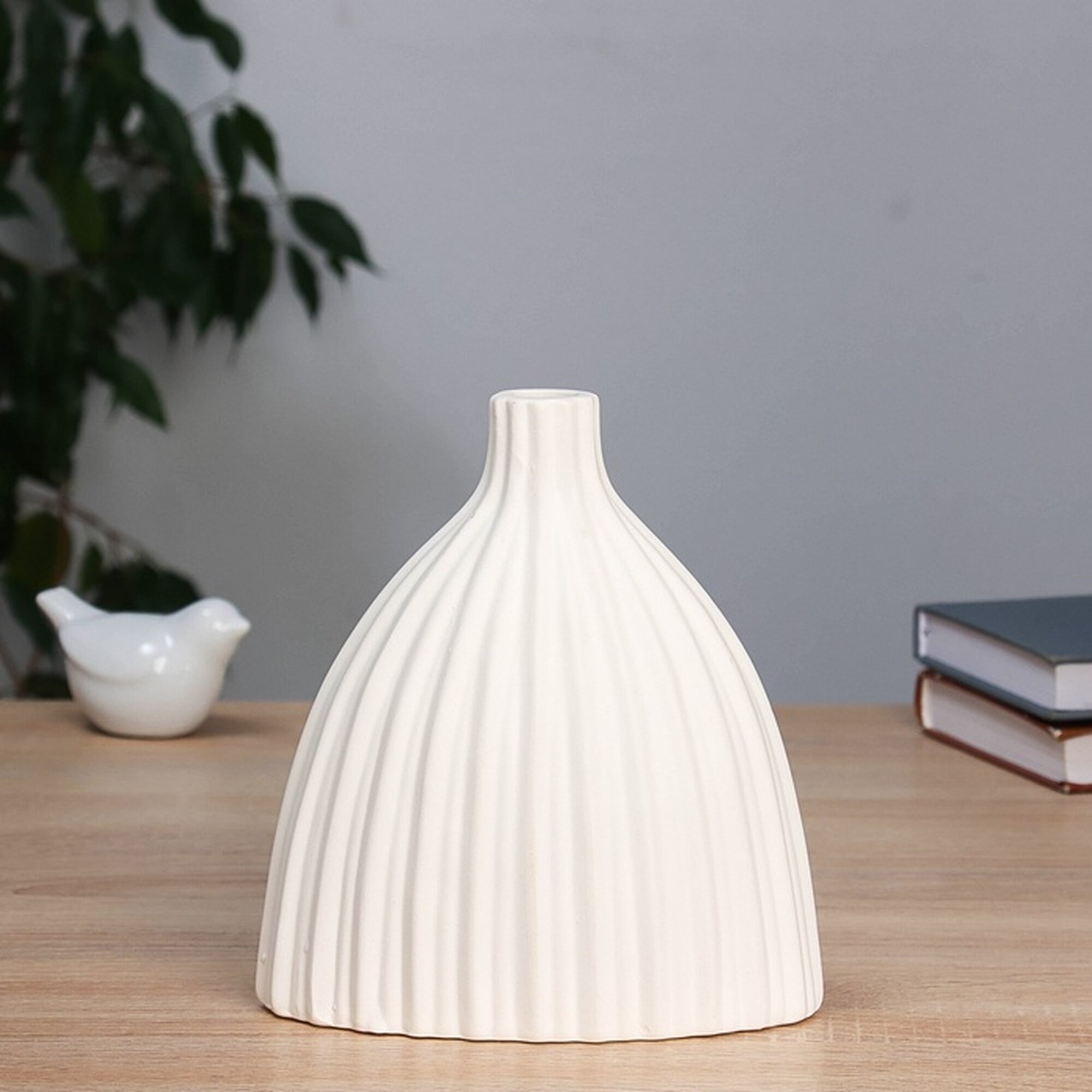 Ваза Сима-ленд «Блейз» 19х17 см настольная керамика белый