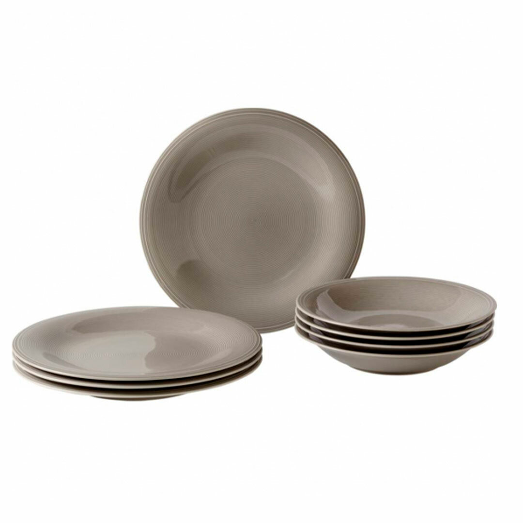 Набор тарелок, 8 предметов, Color Loop Stone, Villeroy & Boch, Премиум-Фарфор — фото 1