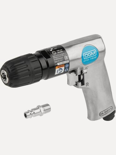 Изображение товара Пневмодрель с реверсом DGM DTD-1802 (Быстрозажимный патрон 3/8'-24 UNF)
