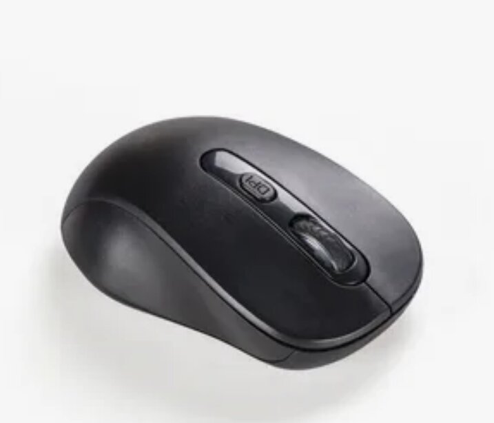 Мышь беспроводная Mix эргономичная 1600dpi радиоканал 2.4Ghz черная — фото 1