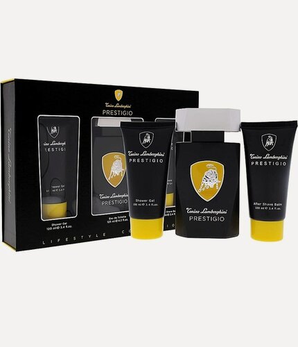 Изображение товара Набор подарочный мужской Tonino Lamborghini PRESTIGIO туалетная вода 125мл, гель для душа 100мл, бальзам п/бритья 100мл.