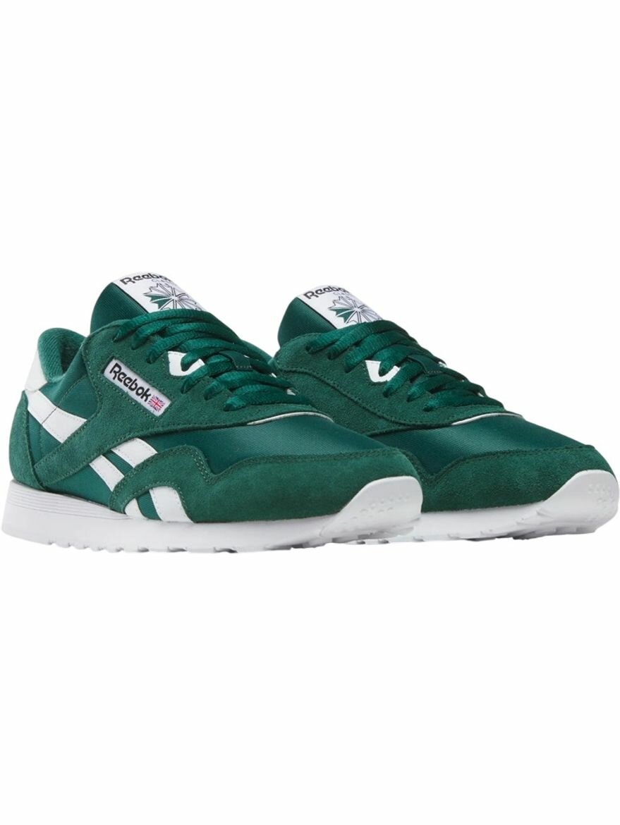 Кроссовки Reebok Classic Nylon, полнота F, размер 6 US, зеленый/белый — фото 1