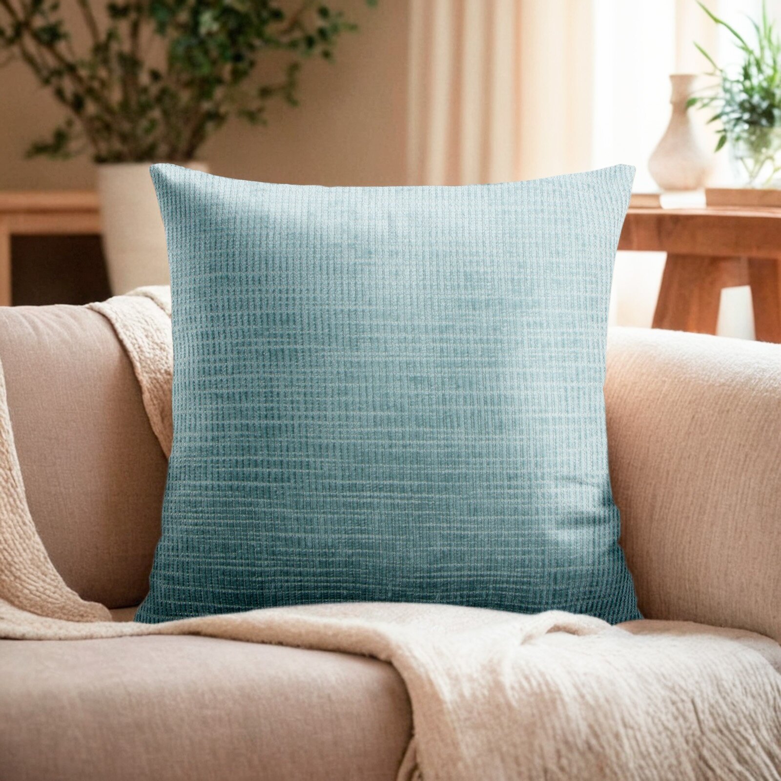 Наволочка декоративная Этель Velvet 43×43 см цвет мятный полиэстер