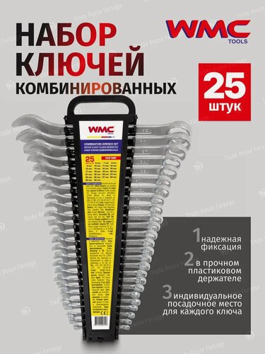 Изображение товара Набор ключей комбинированных 25 предметов