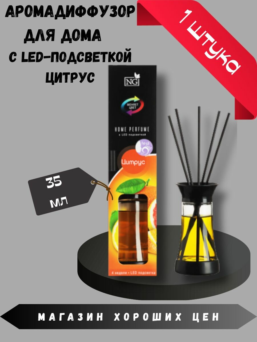 Ароматизатор с LED подсв,35 мл, цитрус