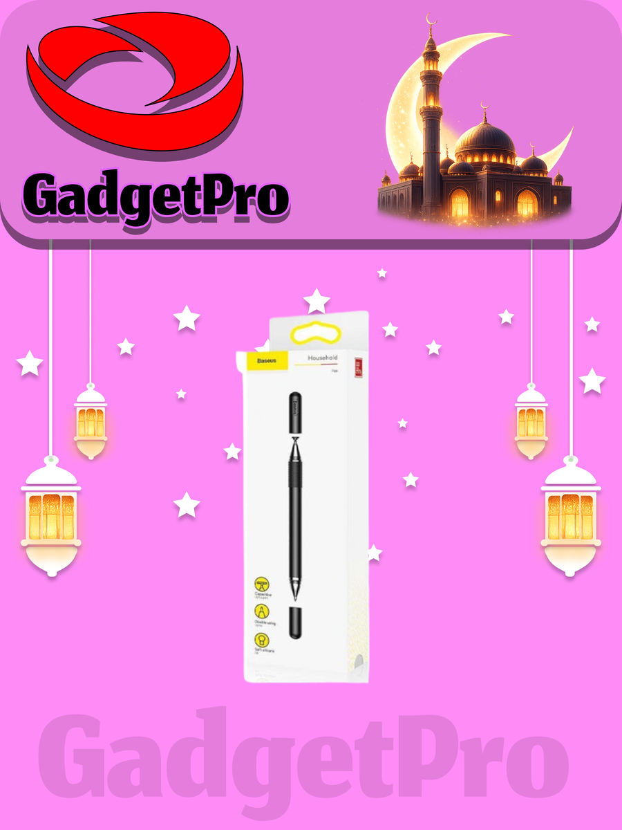 Стилус Baseus "Golden Cudgel", двусторонний, для тачскрина и гелевых ручек, алюминиевый