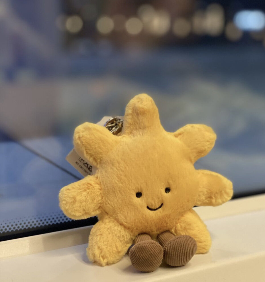 JELLYCAT Солнце Форма Ключница Висячая Украшение для Сумок, 14-16см Мягкая Игрушка Аксессуар