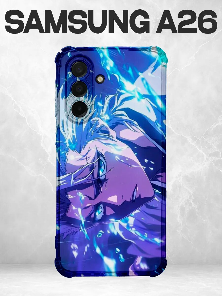 Чехол на Samsung A26 Блич Хицугая синий