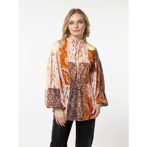 Блуза Zara, размер M, мультиколор блуза zara fine pleated лаймовый