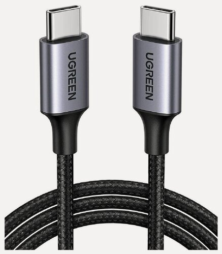 Изображение товара Кабель для зарядки и передачи данных USB-C- USB-C Ugreen, 3A, 0.5 метра, черный (50149)