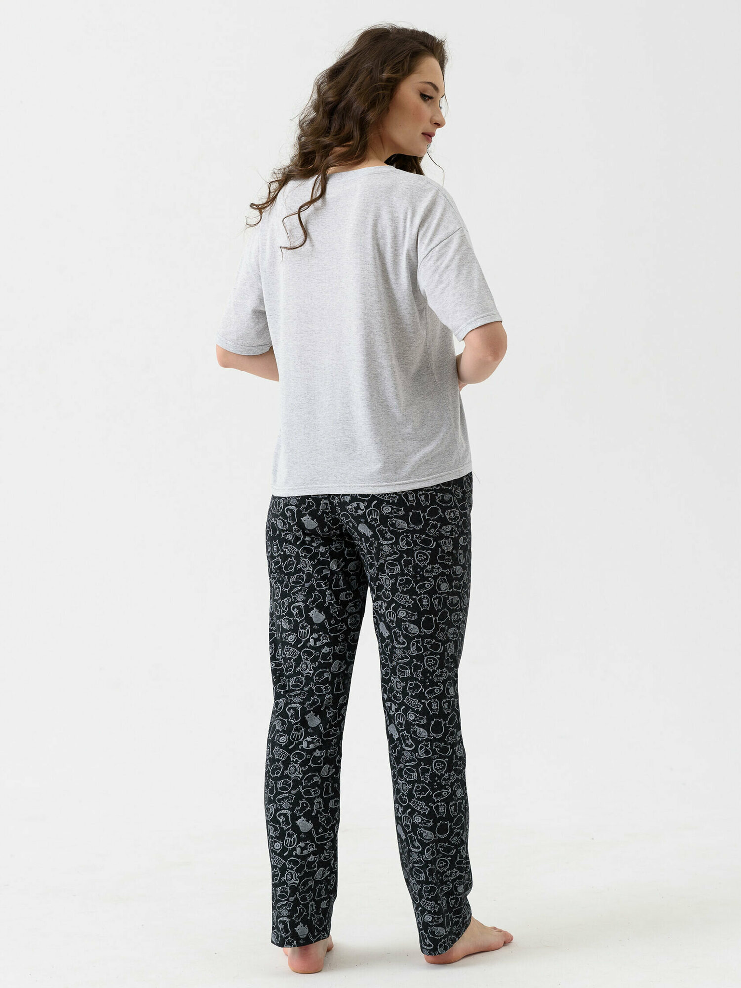 Пижама Оптима Трикотаж, размер 50, серый - фотография № 3