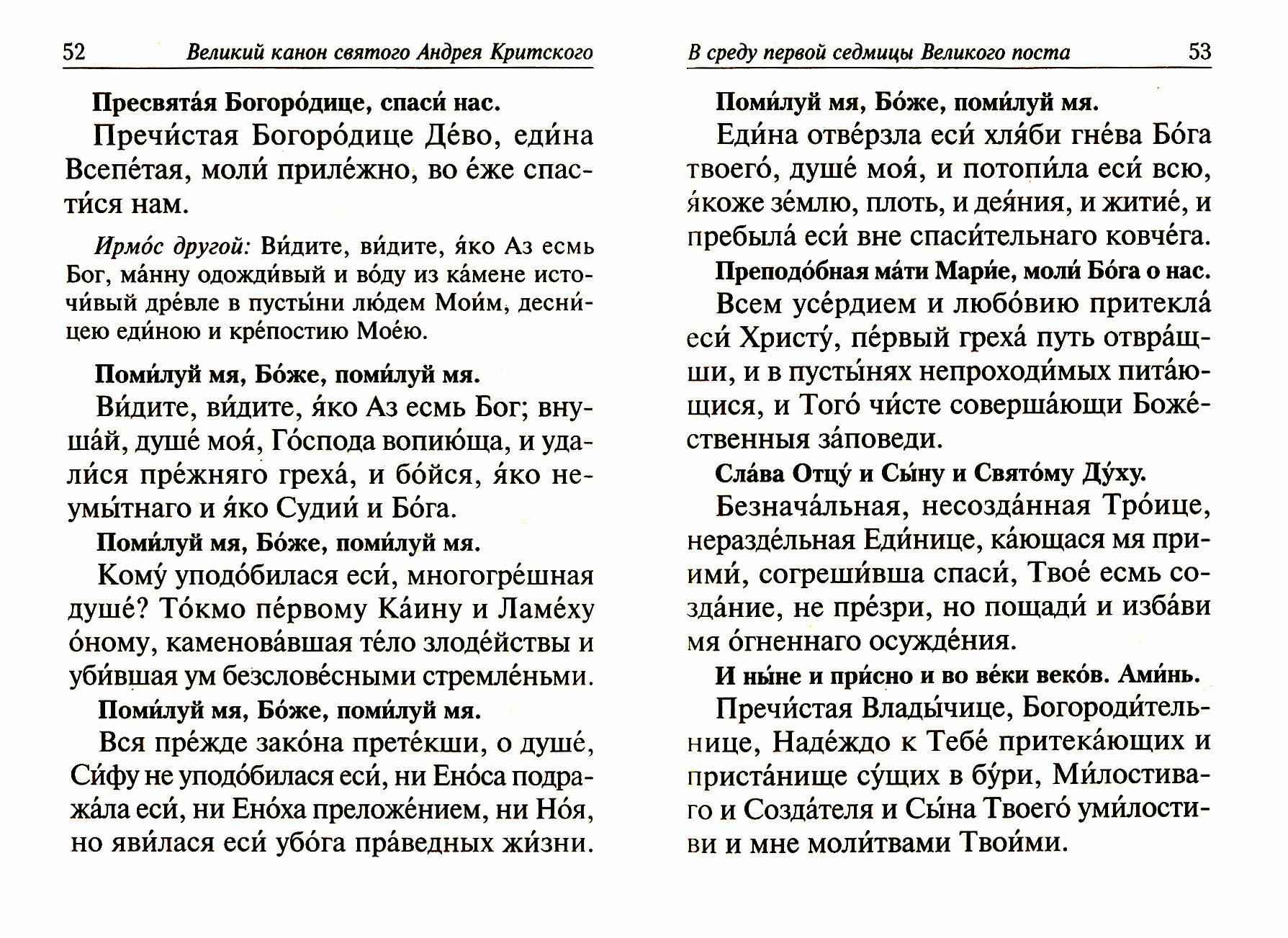 Избранные службы Великого Поста. Великий канон Андрея Критского. Мариино стояние - фото №11