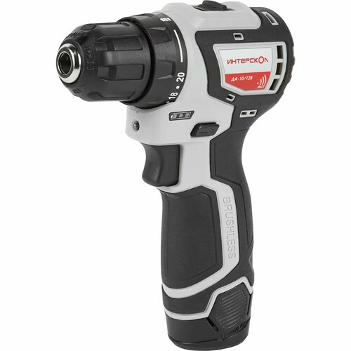 Дрель-шуруповерт аккумуляторная бесщеточная Интерскол ДА-1012В 6871270 минимакс 12 В Li-ion 2x15 Ач 759900₽