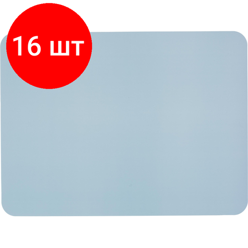 Комплект 16 штук, Коврик на стол Attache Акварель 430х320мм голубой НМ-03О