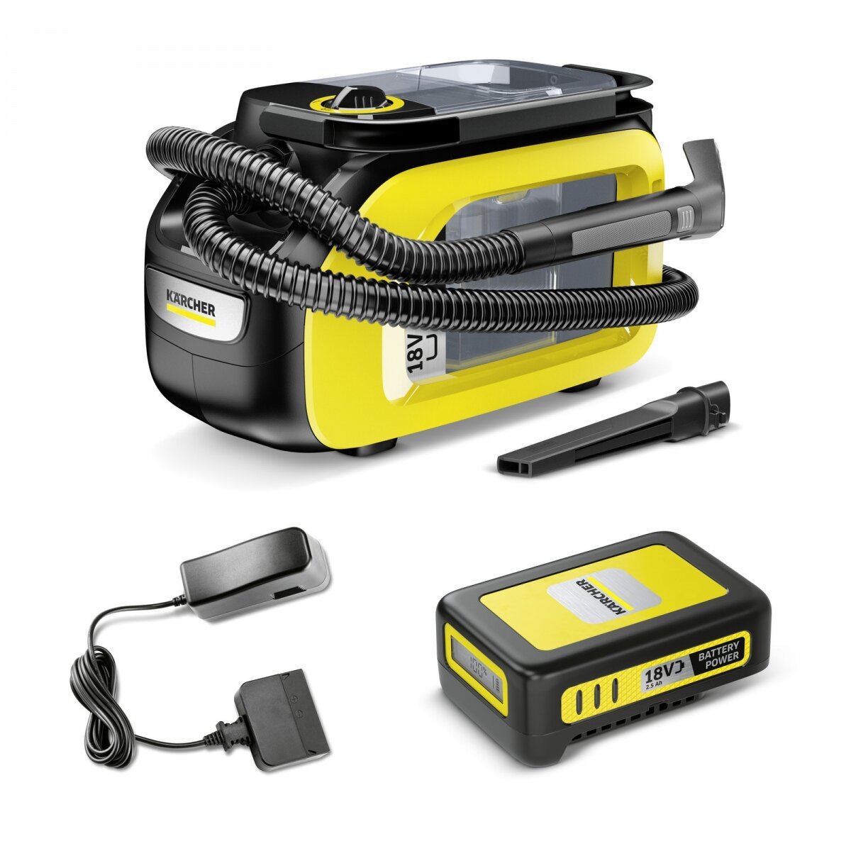 Пылесос моющий Karcher SE 3-18 Compact Battery Set 184Вт белый