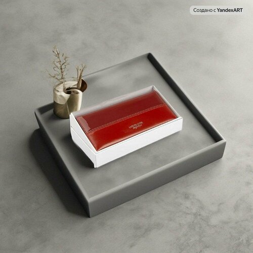 фото Кошелек loui vearner, фактура гладкая, коричневый, оранжевый