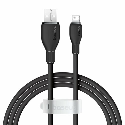 Кабель Baseus Pudding Series Fast Charging Cable USB to iP 2.4A 1.2m Cluster Black (P10355700111-00) кабель baseus usb to ip 2 4a 0 25m black caljk 01