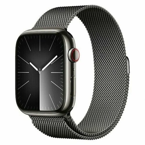 Смарт-часы Apple Watch Series 9 45 мм (GPS + Cellular) Black Stainless Steel Case Graphite Milanese Loop