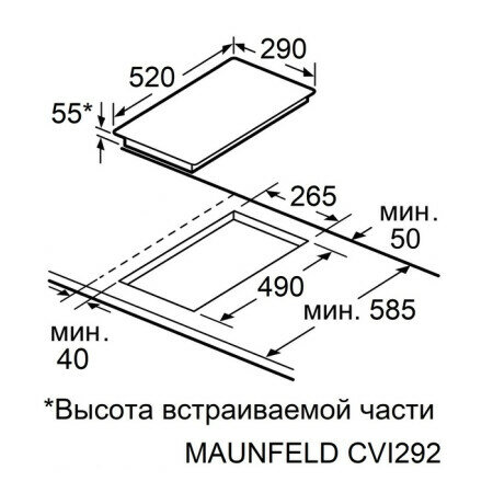 Индукционная варочная панель MAUNFELD CVI594SBK Inverter - фотография № 7