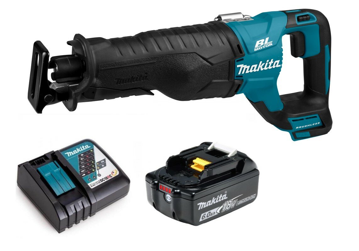 Аккумуляторная сабельная пила Makita DJR187RG1 (18V, 1x4Ah, з/у, Li-Ion)