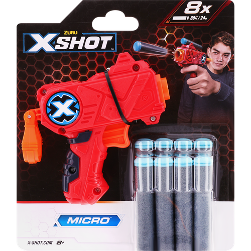 игровой набор x shot micro бластер с 8 дротиками игрушки для мальчиков Игрушка Бластер X-Shot micro