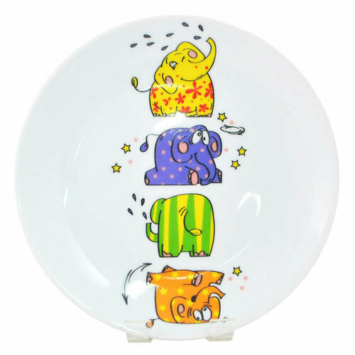 Тарелка федерация слоники 20см десертная фарфор 925₽