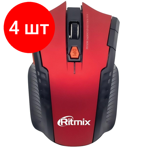 Комплект 4 штук Мышь компьютерная RITMIX RMW-115 Red 80012001600 dpi 6кн 80001668 347500₽