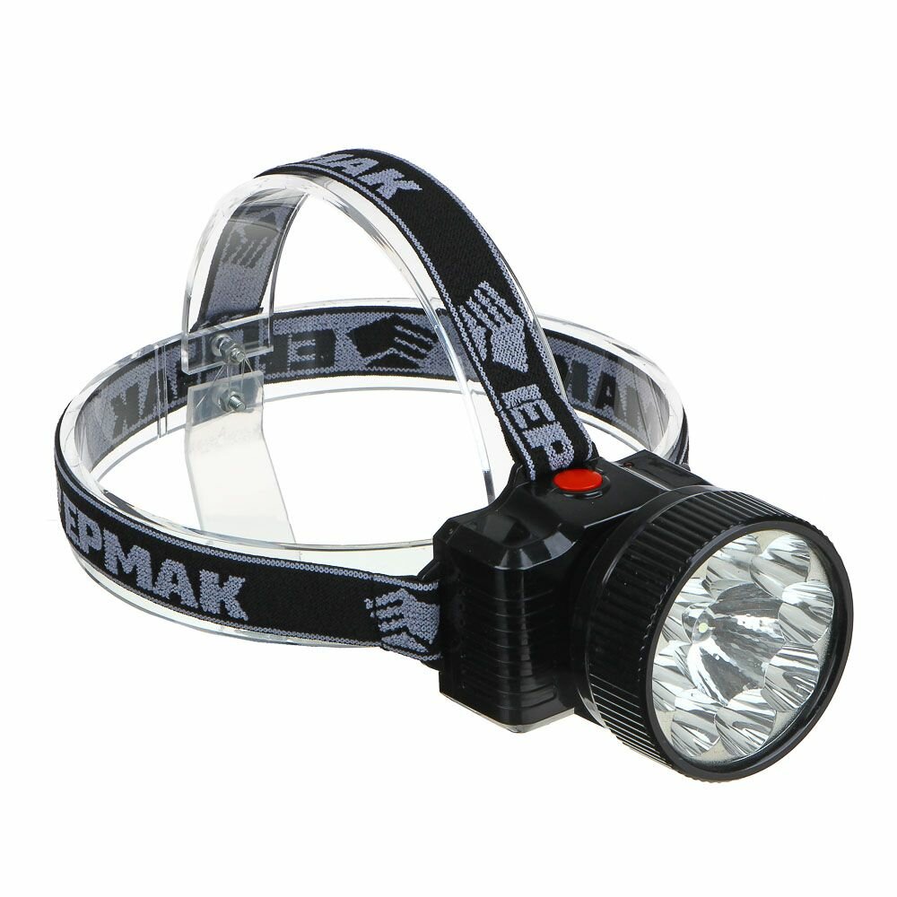 Фонарь налобный аккумуляторный 8 ярк. LED, 8.8x7.4х8.5 см