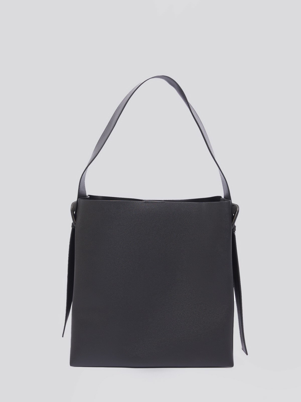 фото Сумка-тоут из экокожи, цвет черный, размер No_size