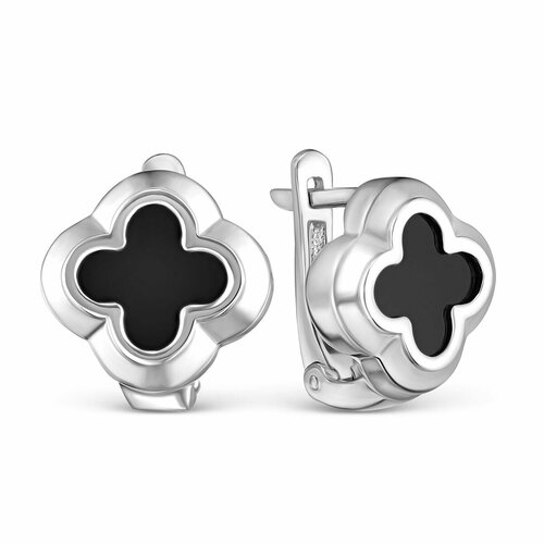 Серьги VALTERA серебро 925 проба родирование оникс черный 5320₽